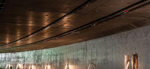 Zum Schutz der 8000 m² Wandfläche des Tunnels kommt ein OS 4 Beschichtungssystem der MC-Bauchemie zum Einsatz.